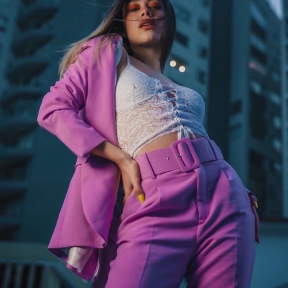 Zara high waisted belted pants - Picture 2 of 14